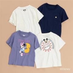 ザ ショップ ティーケー（THE SHOP TK）/disney【110－150】ミッキーマウス＆ミニーマウス ベースボールTシャツ