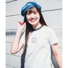 ピンクラテ（PINK－latte）/リンガー配色コンパクトTシャツ