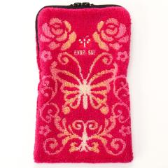 アナ スイ（ANNA SUI）/アナスイ　ファスナー付きタオル　ペットボトルケース　バタフライ刺繍　【ANNA SUI】