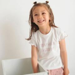 ブランシェス（branshes）/【プチプラ】【おそろい】スカラップスリーブTシャツ
