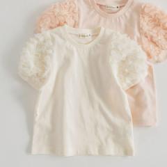 ブランシェス（branshes）/袖フラワーチュール半袖Tシャツ