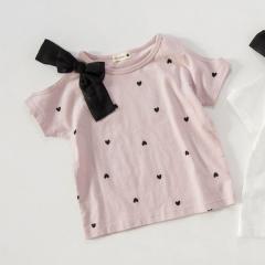 ブランシェス(branshes)/【プチプラ】肩リボン半袖Tシャツ ブランシェス(branshes)/【プチプラ】肩リボン半袖Tシャツ