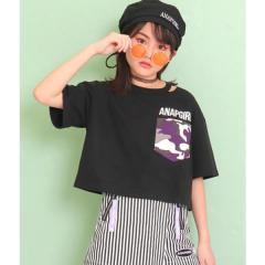 アナップキッズ＆ガール（ANAP KIDS&GIRL）/衿スリット迷彩ポケットショート