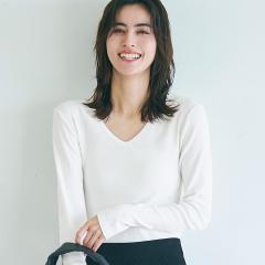 コカ(coca)/リブVネックトップス 全4色 コカ(coca)/リブVネックトップス 全4色