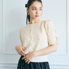 コカ(coca)/ヤク風ケーブル半袖ニット 全4色 コカ(coca)/ヤク風ケーブル半袖ニット 全4色