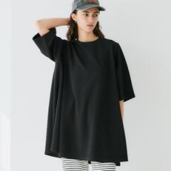 コカ（coca）/エンボス加工 半袖 フレアチュニック 全4色