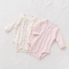 ミキハウス ホットビスケッツ（MIKIHOUSE HOT BISCUITS）/長袖ボディシャツ２枚セット(前開き仕様)