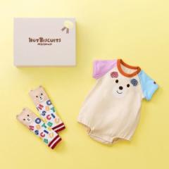 ミキハウス ホットビスケッツ（MIKIHOUSE HOT BISCUITS）/ボディシャツ＆レッグウォーマーセット【BOX付き】