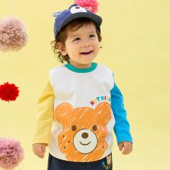ミキハウス ホットビスケッツ（MIKIHOUSE HOT BISCUITS）/ビッグフェイスプリント 長袖Tシャツ