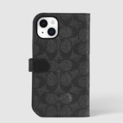 P[XCgiCase|Matej/iPhone15Plus Coach Folio SignatureCanvas Charcoal