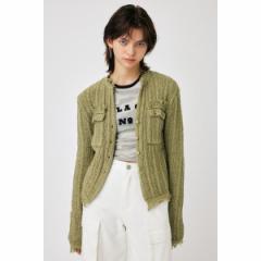 }EW[iMOUSSYj/FRINGE KNIT J[fBK