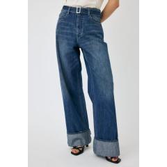 マウジー(MOUSSY)/BELTED WIDE ストレートデニム マウジー(MOUSSY)/BELTED WIDE ストレートデニム