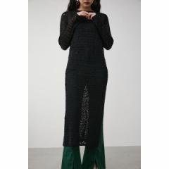 AY[oC}EW[iAZUL BY MOUSSYj/CROCHET SLIT LONG KNIT TOPS