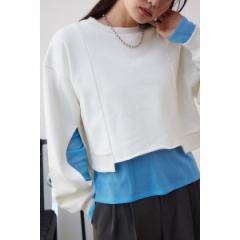 アズールバイマウジー（AZUL BY MOUSSY）/クロップドスウエットトップス
