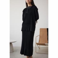 アズールバイマウジー（AZUL BY MOUSSY）/メッシュレイヤードニットワンピース