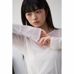 アズールバイマウジー（AZUL BY MOUSSY）/バックスリットシアーロングトップス