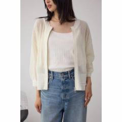 アズールバイマウジー（AZUL BY MOUSSY）/Wジップメッシュニットカーディガン