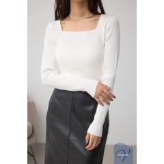 アズールバイマウジー(AZUL BY MOUSSY)/VENUSスクエアネックリブニット アズールバイマウジー(AZUL BY MOUSSY)/VENUSスクエアネックリブニット