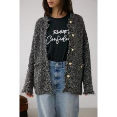 アズールバイマウジー(AZUL BY MOUSSY)/【堀田茜さん着用アイテム】ツイードライクニットカーディガン アズールバイマウジー(AZUL BY MOUSSY)/【堀田茜さん着用アイテム】ツイードライクニットカーディガン