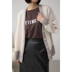 アズールバイマウジー(AZUL BY MOUSSY)/ラメバイカラーニットカーディガン アズールバイマウジー(AZUL BY MOUSSY)/ラメバイカラーニットカーディガン