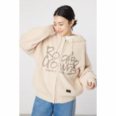 ロデオクラウンズ ワイドボウル（RODEO CROWNS WIDE BOWL）/LOGO畦ニットジップフーディー