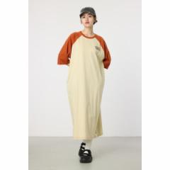 ロデオクラウンズ ワイドボウル（RODEO CROWNS WIDE BOWL）/ロゴラグランスリーブワンピース