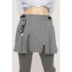 スライ（SLY）/OPEN ZIP PLEATS ショートスカート