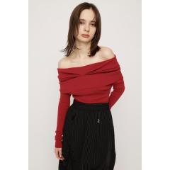 �X���C�iSLY�j/OFF SHOULDER KNIT �g�b�v�X