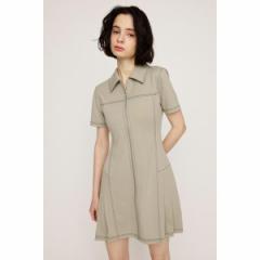 スライ（SLY）/FRONT ZIP SIDE PLEATS ショートワンピース