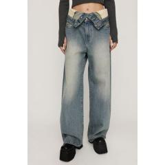 スライ(SLY)/LAYERED STRAIGHT DENIM パンツ スライ(SLY)/LAYERED STRAIGHT DENIM パンツ