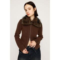 スライ（SLY）/F／FUR COLLAR KNIT トップス