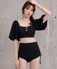 �e�f�B�V���b�v�iTeddyShop�j/���f�B�[�X���� �����{�����[���X���[�u�T�C�h�h���X�g���{���n�C�E�G�X�g�r�L�j �㉺2�_�Z�b�g