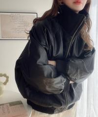 新品 no brand ノーブランド フェイクレザー ダブルライダース