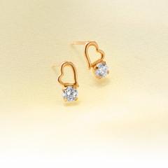 カナル４℃（canal4’C）/ K10イエローゴールド  ハートモチーフ ピアス