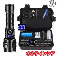 LED懐中電灯 強力 超高輝度 50000ルーメン フラッシュライト 充電式 懐中電灯 led 強力 軍用 最強 ハンディライト XHP99 超強力ライト 電