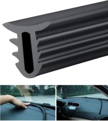 ウェザーストリップ U型 160cm ダッシュボード&フロントガラス用、簡単装着で 車内静音 風切り音防止モール 対策!ビビリ音や振動低減