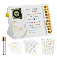 Beaverlab 視覚タイマー チェックリスト タイマー 勉強 時間管理 セルフチェッカー お支度 おうちの時間割り 多機能 todoリスト 計画 タ