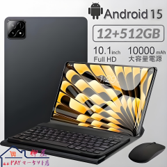 2025最新型 タブレット pc 本体 android15 10インチ 12+512GB おすすめ Wi-Fiモデル GPS Bluetooth 通話対応 IPS液晶 軽量 在宅勤務 ネッ