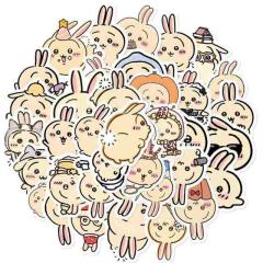 ちいかわ ウサギステッカー 100枚セット シール アニメ ちいかわ ハチワレ うさぎ 漫画 キャラクター 可愛い 手帳シール こどもシール 萌