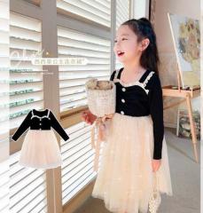 送料無料 ワンピース 子供服 長袖ワンピース 黒 入学式 入園式 卒業式 女の子スーツ 卒園式 発表会 結婚式 プルオーバー 韓国 子ども服