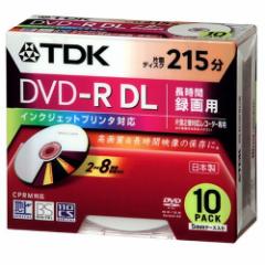 TDK 録画用 DVD-R DL CPRM対応 8倍速 ホワイトプリンタブル 5mmスリムケース 10枚パック DVD-R215DPWX10N
