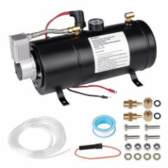 12V 15A オイルレス エアーコンプレッサー 150PSI 3L タンク容量 ホーン改造 普通車 軽自動車のタイヤ ボール ゴムボートなどの空気入れ