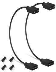 upHere ARGBファン用電源ケーブル アドレサブルLED用5V3ピンARGBヘッダーコネクタ RGBファンやLEDテープ増設用 2本