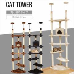 アイリスプラザ キャットタワー 猫 おもちゃ 突っ...