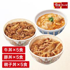 すき家 牛丼の具 豚丼の具 なか卯 親子丼の具 各5...