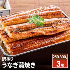 訳あり うなぎ蒲焼き 3尾 (タレ・山椒付) 250~300...
