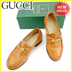 グッチ GUCCI ローファー シューズ 靴 レディース ♯36ハーフC ホースビット 人気 セール【中古