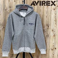 送料無料 AVIREX アヴィレックス VTG. ZIP SWEAT PARKA STENCIL LOGO ヴィンテージ スウェットジップパーカー 裏起毛 フーディ アビレッ