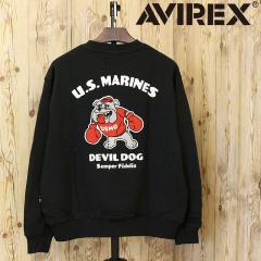  AVIREX ABbNX USMC BULLDOG CREWNECK SWEAT 783-5232005 N[lbNXEFbg uhbO  g[i[ Y 