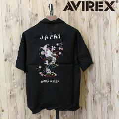 �������� AVIREX �A���B���b�N�X SOUVENIR S/S SHIRT DRAGON ��CHERRY BLOSSOMS 783-6123003 �X�[�x�j�A �V���[�g�X���[�u �h���S�����`